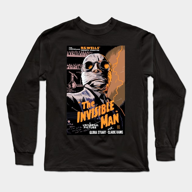 The Invisible Man Long Sleeve T-Shirt by RockettGraph1cs